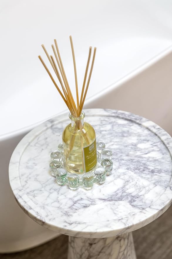 Alice Lane Original Bubble Candle Dish Large – Chic Clear Glass Candle Dish for Home Decor – Decorative Modern Candle Holder for Small Candles & Diffusers