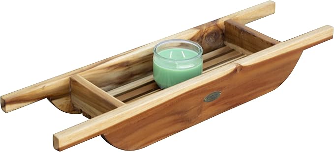 EcoDecors, 29 inch, Bath Tray for Tub, Bath Tub Tray Wood, Bathtub Table, Caddy for Bathtub in Natural Teak