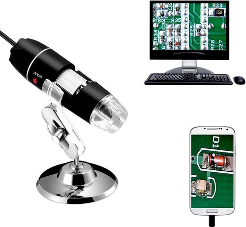 Jiusion Digital Microscope - 40 to 1000x Magnification, 8 LED Mini Camera with OTG Adapter | Compatible with Mac & Windows