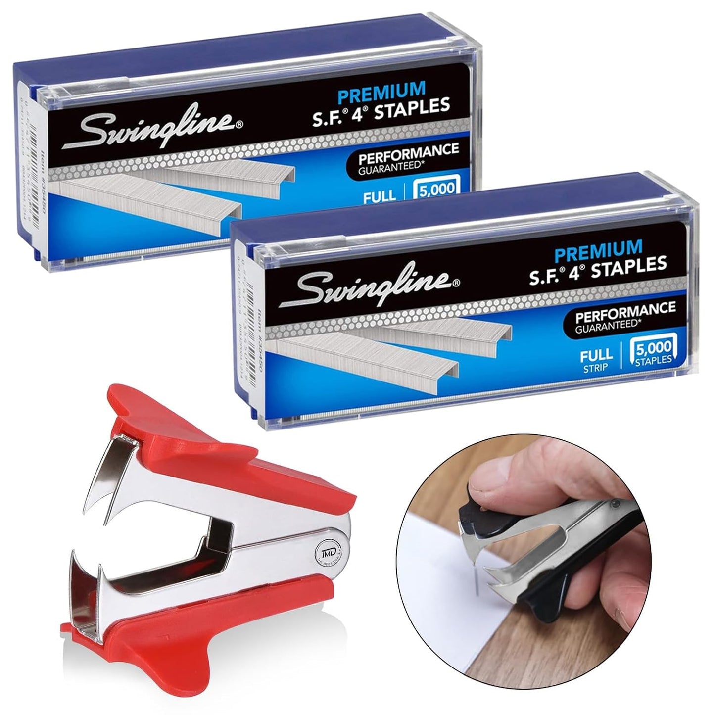 Staples S.F.4 Premium Desktop Stapler Set - Includes Staple Remover & 5000 Staples (1/4” Length)