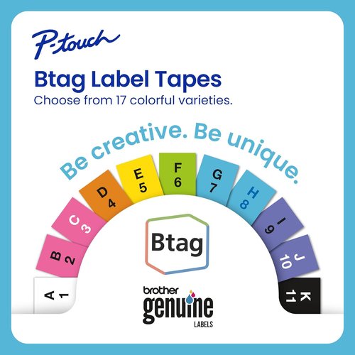 Brother Genuine P-Touch Label Tape - Red on Clear, 1/2in x 13.1ft (12mm x 4m) | Compatible with PT-N10, PT-N20, PT-N25BT