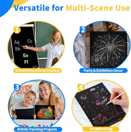 Black Poster Board by [Brand Name] - Heavyweight 24x36 Inches | 30 Pack Bulk for School & Craft Projects