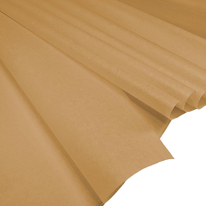 Flexicore Packaging® | Gift Wrap Tissue Paper | Size: 15"x20" | 100 Sheet | Acid Free Bulk Tissue Paper | (Natural Tan)