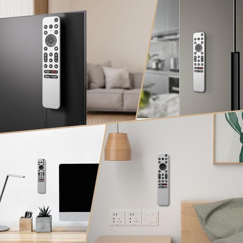 JUMEIHUI Magnetic Remote Control Holder - No Drill Wall Mount Organizer for TV Remotes | Black, 6 Pack