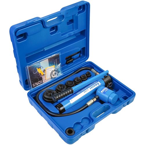 AMZCNC Hydraulic Knockout Punch Set - Electrical Conduit Hole Cutter Tool Kit | 1/2" to 2" Alloy Steel