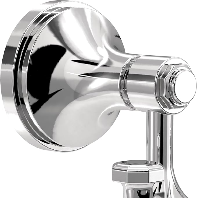 Franklin Brass Woodruff (1-Pack) Towel Hooks Polished Chrome Double Bathroom J Hooks Wall Mounted for Robes & Towels Hand Towel Hook Holder Kitchen, Bathroom Accessories WDRF35-PC