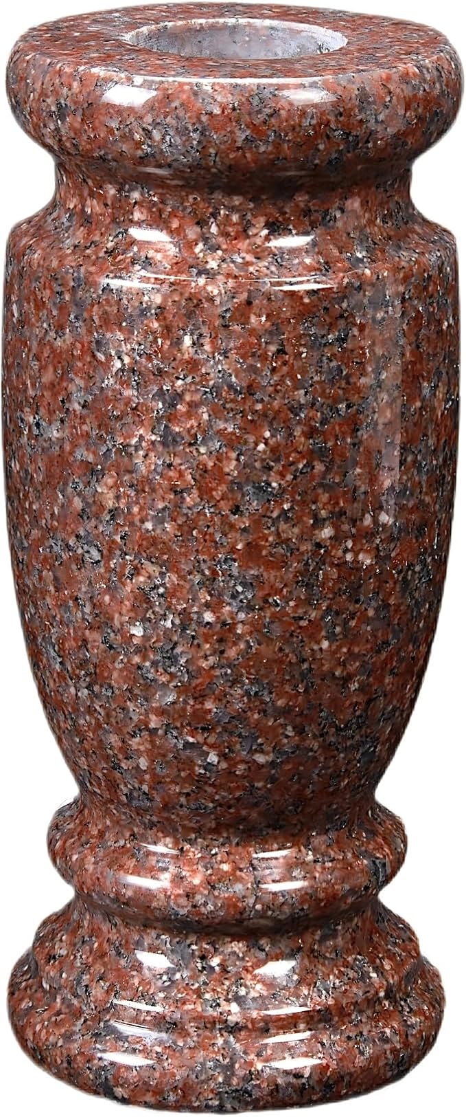 Granite Cemetery Vase for Grave Markers, Headstone Memorial Flower Holder