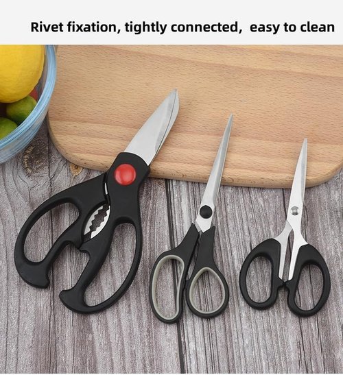 Craft Scissors 3-Pack by [Brand Name] - All-Purpose Blades with Comfort Grip Handles for Sewing & Crafts