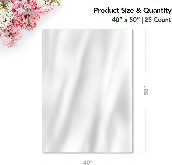 Seal Fresh Extra Large Cellophane Gift Bags 40 x 50 Inch (25 Pack) — Clear Basket Wrap Bags for Gift Baskets, Holiday Packaging, Party Favors, DIY Gifts (Ribbon & Basket Not Included)