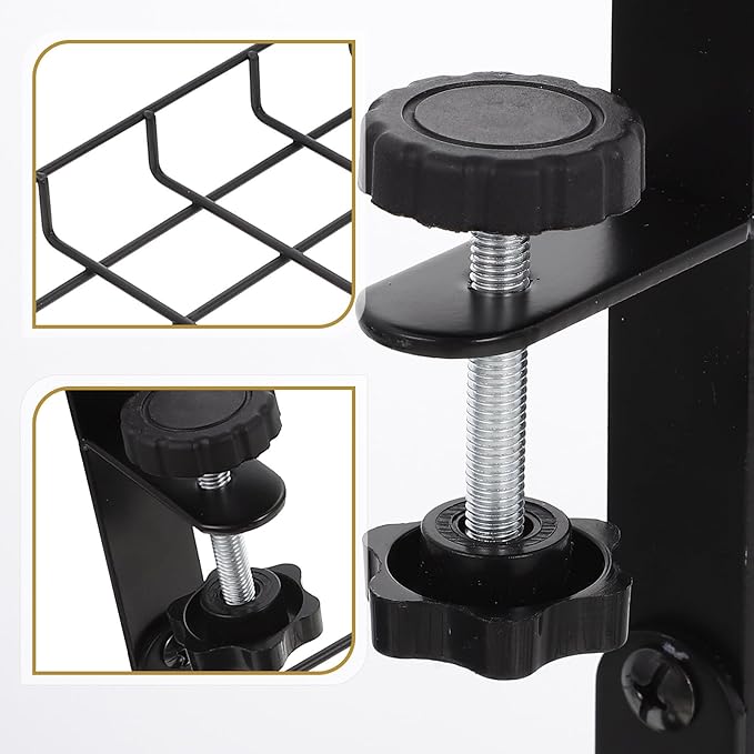 Under Desk Cable Management Tray Wire Organizer Cord Rack 500Mm Black No-Drill Installation Office Desk Cable Tray Storage