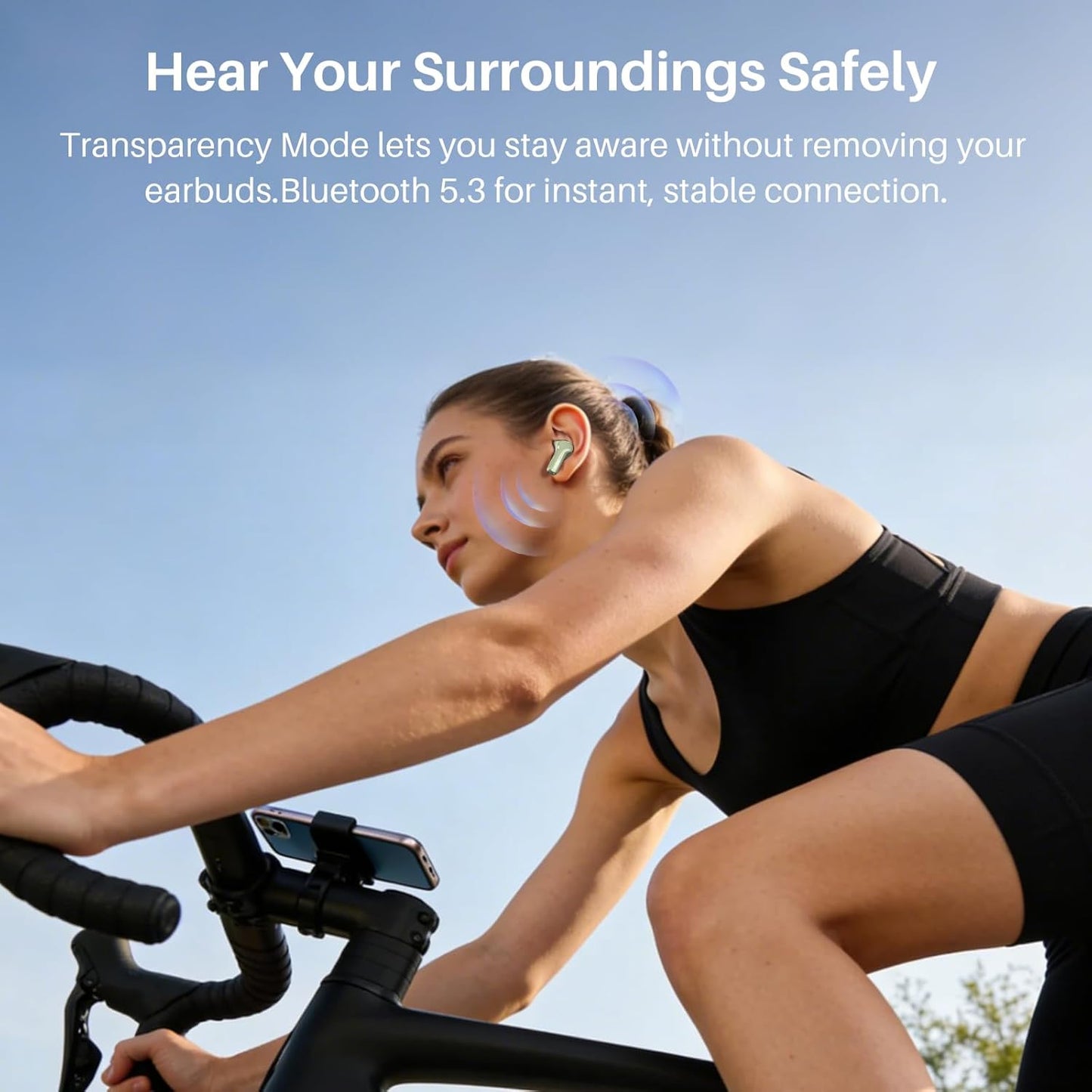TOZO Hybrid Active Noise Cancelling Wireless Earbuds - 68H Playtime, 6 Mics, IPX8 Waterproof | Bluetooth 5.3