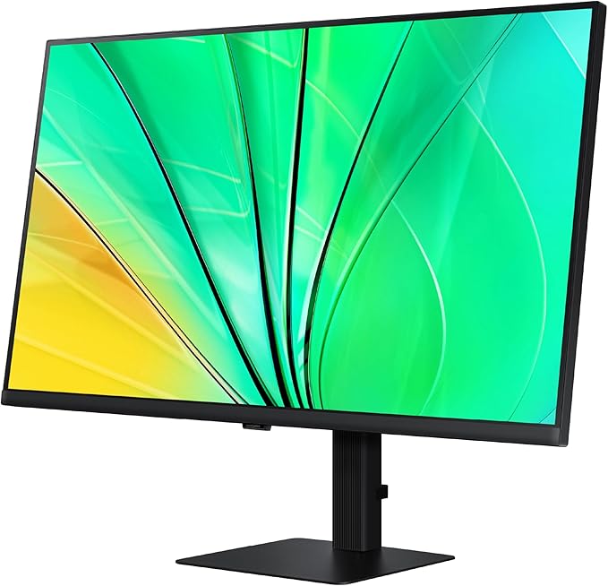 SAMSUNG 32" ViewFinity S6 (S60D) Series QHD High Resolution Computer Monitor, 100Hz, HDR10, Multiple Ports w/ HDMI, DisplayPort, USB-A, Easy Setup, Height Adjustable Stand, LS32D606EANXGO, 2024