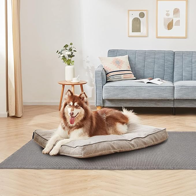 ZALL Grey Waffle Bath Mat,Super Absorbent Non Slip Long Bathroom Runner Rug,Gray 24X72inch,Machine Washable Ultra Soft Floor Mats