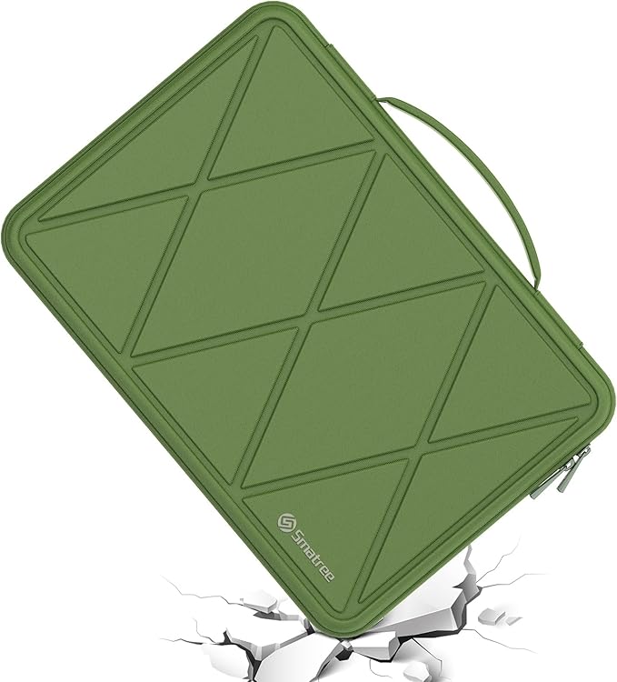 Smatree Hard EVA Protective Sleeve Case Compatible for 16 inch ASUS Vivobook 16X OLED K3605, for 15.6 inch ASUS TUF Gaming A15 2021, Anti-Shock and Waterproof Laptop Case, Green (X8280G)