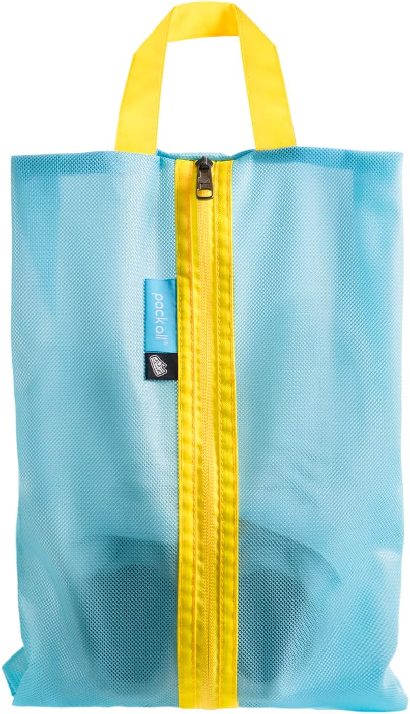 Skiennix Kids Shoe Bag - Water-Resistant Travel Pouch for Gym & Sports | Cute Blue Design