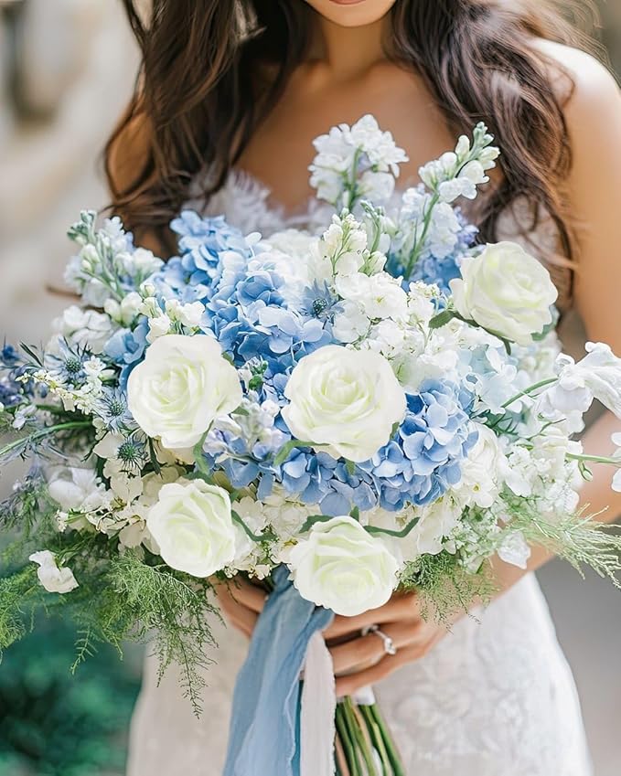 50pcs Artificial Roses Flowers in Bulk,Realistic Silk Fake Rose with Long Stem for Wedding Centerpieces Bouquet Party Floral Arrangement Home Decoration(Ivory White)