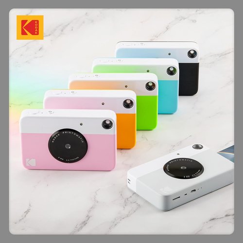 KODAK Printomatic Instant Print Digital Camera - Full-Color 5MP Photos | Portable & Fun Gift, Black