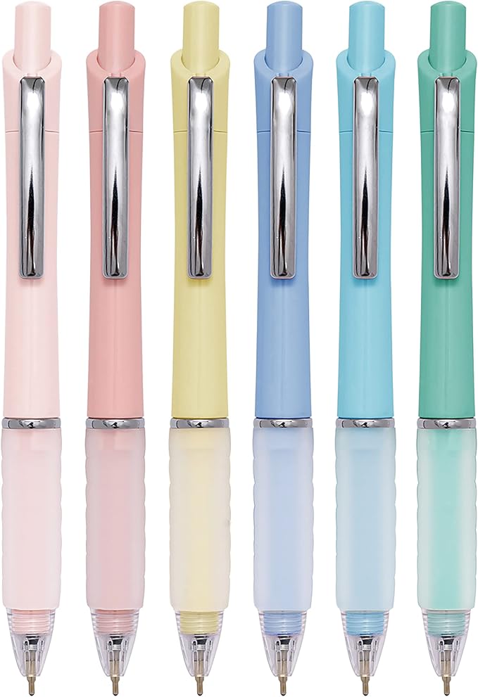 Aisibeiger Ball Point Pen Black Ink Ballpoint Pens with Super Soft Grip Medium Point 1.0mm Office Pens (6 pack)