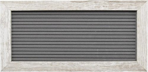 Framed Gray Letterboard - 180 Letters & Symbols Included | 10” W x 5” H, Secure Grooves for Easy Display