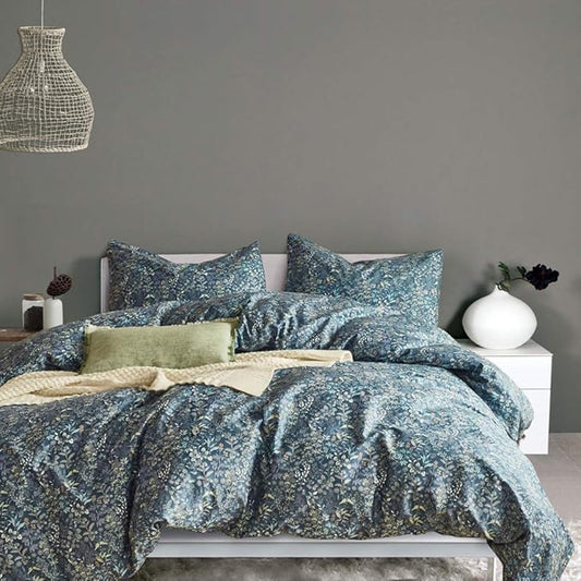 mixinni Small Blue Flower Duvet Cover Twin XL Teen Girls Floral Duvet Comforter Cover Soft Cotton Bedding Set with Zipper Closure 4 Corner Ties for Girls-Twin XL