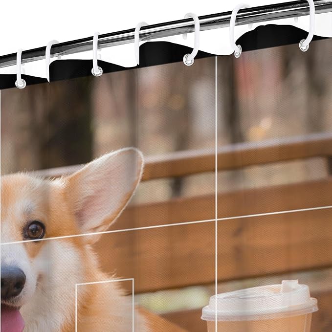 Personalized Shower Curtain Set Custom Photo Shower Curtains Modern Minimalist Home Bathroom Curtain Decor with 12 Hooks 72 Inch Wide * 84 Inch High