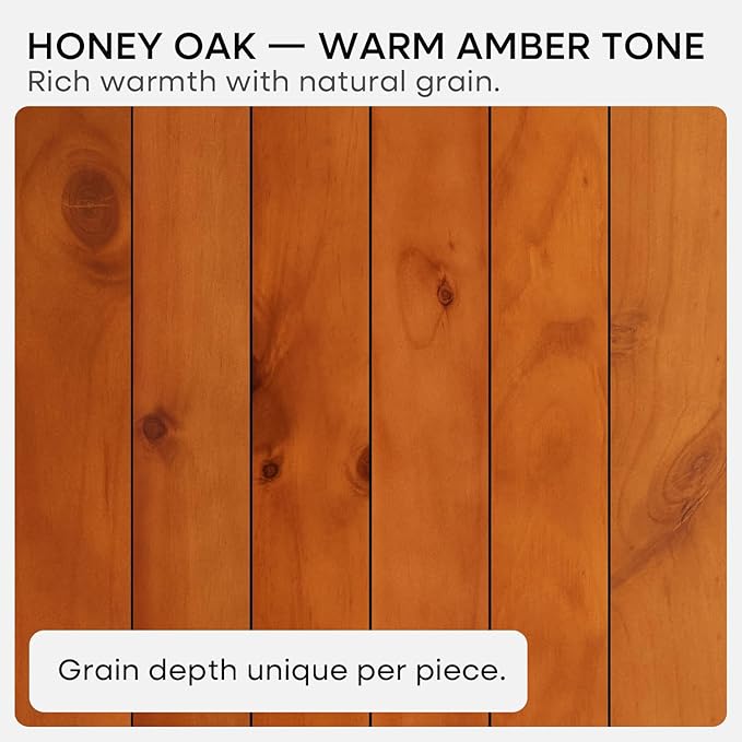 Homeforia 20 inch Floating Shelf Oak, High End Solid Real Wood 20inch Long Floating Shelves for Wall Mounted, Honey Oak Wooden 20in Floating Shelves, Heavy Duty Bracket, 20 X 6.5 X 1.75 inch, Set of 2