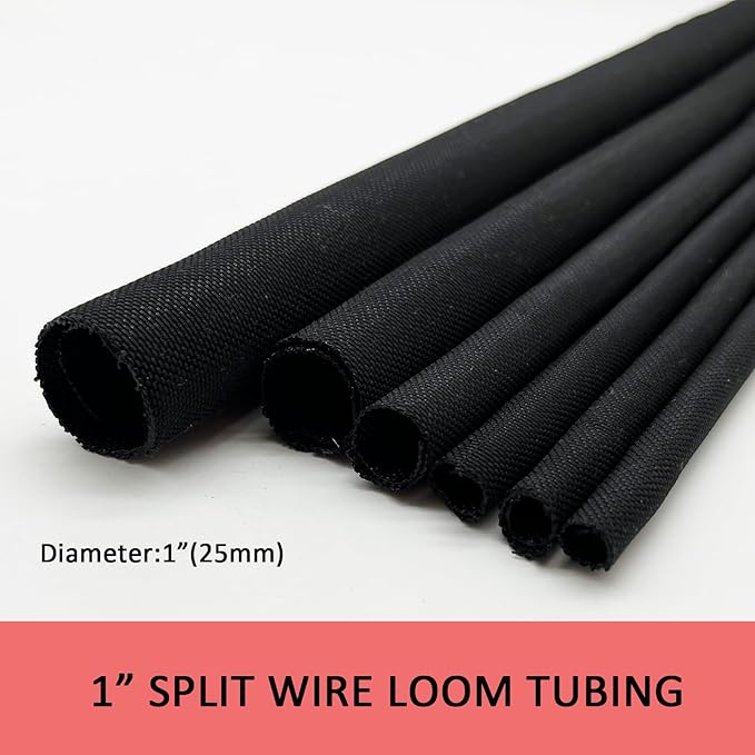 Split Mesh Cord Sleeve Loom Tubing Cable Cover Braided Cable Management Auto Protective Wire Harness Wrap Self Wrapping Woven 1"-16ft