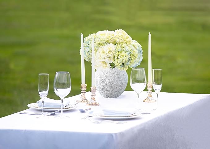 CozyWel White Ceramic Vase Flower Vase, Big Textured Round Vase for Centerpieces, Kitchen, Living Room, Bedroom Decor Gifts