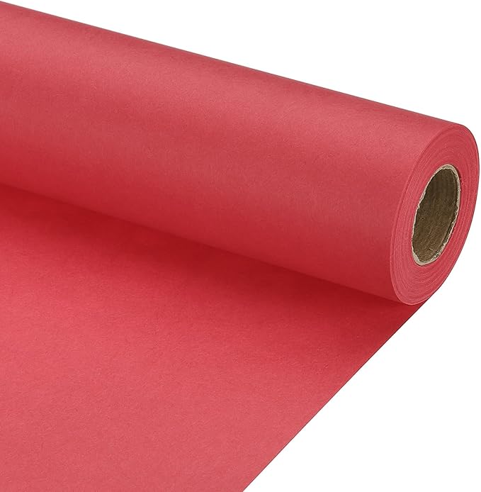 PATIKIL Wrapping Paper, 20" x 450"(37') 70 GSM Craft Paper Roll Kraft Packing Paper for Poster Bulletin Board, Gift Wrapping, Red