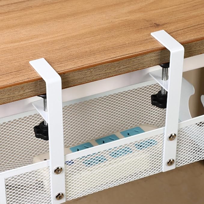 Cable Management Under Desk Tray,Non Drilling Space Saving Organizer - Under The Desk Cable Management | for Family Friends Students Adults Men Women Home Indoor Office Study Kitchen