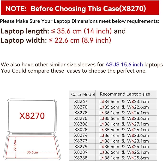 Smatree Hard EVA Protective and Waterproof Sleeve Compatible for 15.6 inch Vivobook S 15 (Q5507) Copilot+ PC, Zenbook 15 OLED (UM3504), HP Envy X360, HP Pavilion x360 Convertible -15-er1000 (X8270)