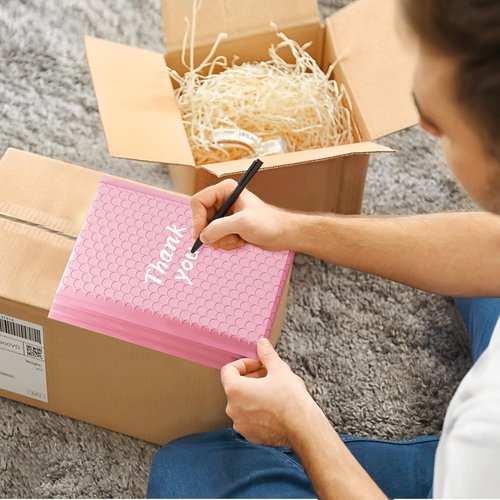 Metronic Bubble Mailers - 6x10 Inch Light Pink Waterproof Padded Envelopes | 100 Pack for Shipping Jewelry & Makeup