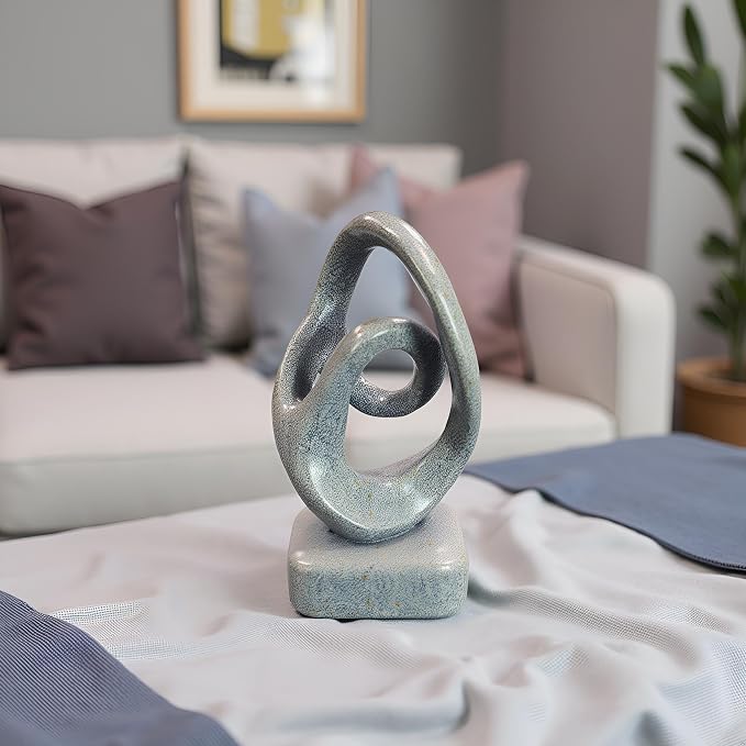 Abstract Modern Ribbon Decorative Sculpture, Knot Sculptures,Home Decor,Coffee Table Statues,Dining Living Room Desk Decor,Shelf Decoration (Marble Color-B)