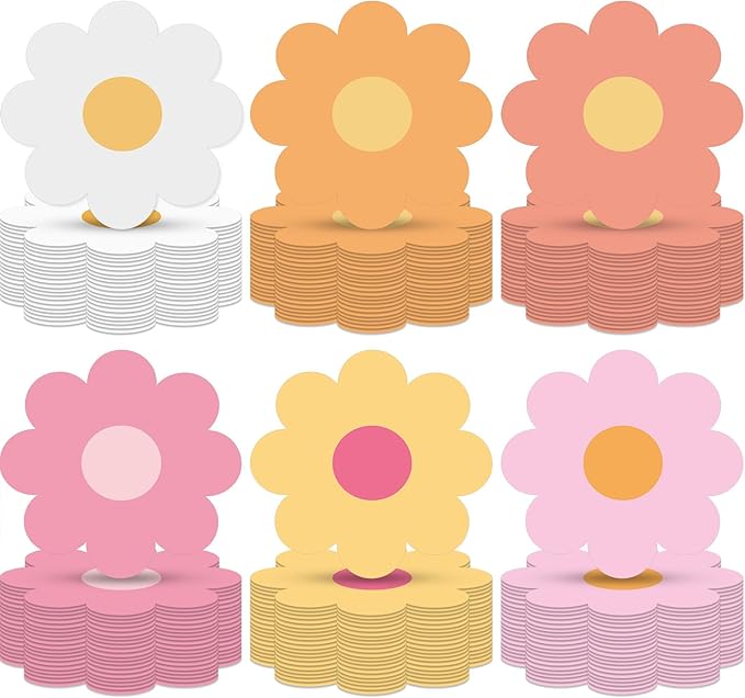 120Pcs Floral Napkins Decorative Disposable, Colorful Daisy Birthday Decorations Groovy Boho Party Napkins Daisies Dinner Napkins for Birthday Baby Shower Wedding Tea Party Supplies