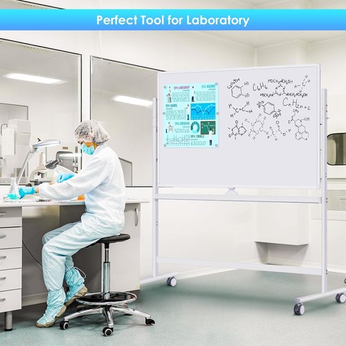 Maxtek Rolling Whiteboard - 48"x32" Double-Sided Magnetic Dry Erase Board on Wheels | Perfect for Home Office & School