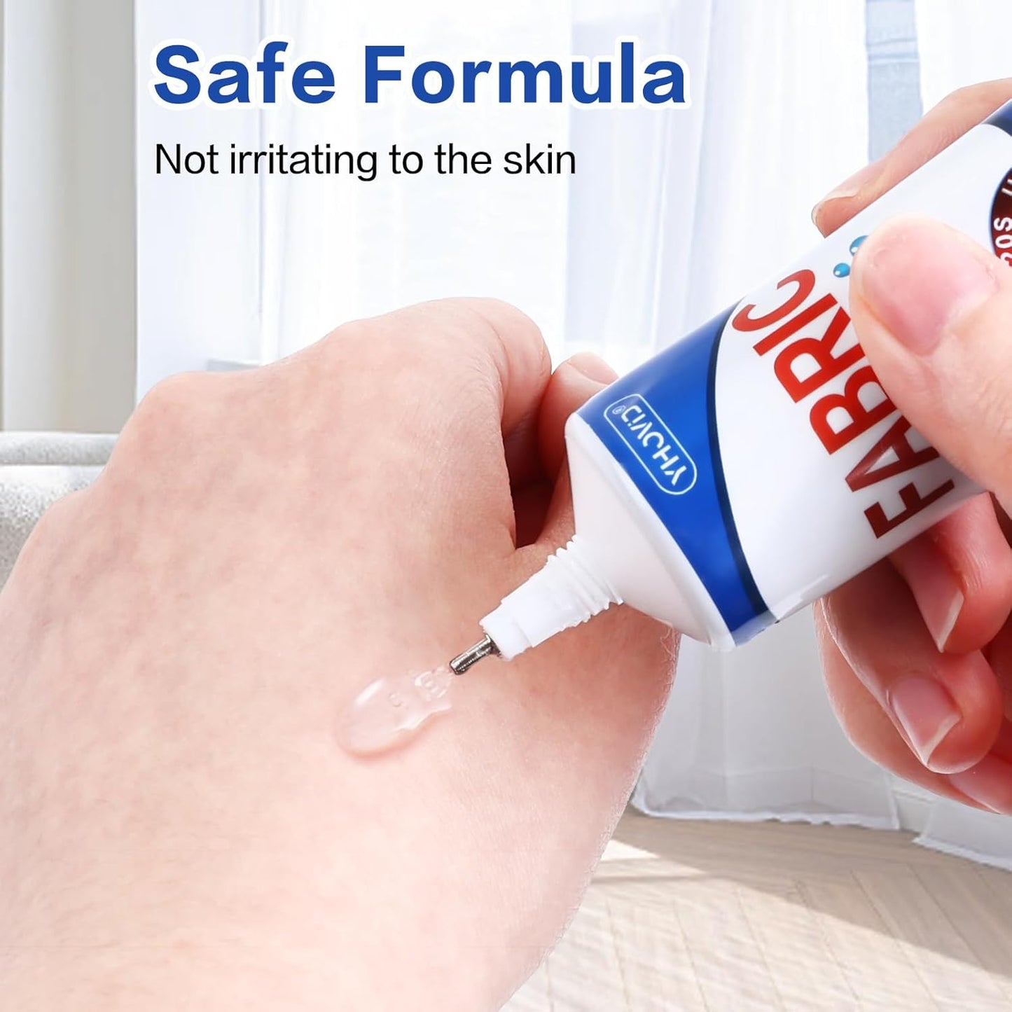 Skiennix Fabric Glue - Permanent Washable Adhesive for Clothing | 60ML Clear No-Sew Solution