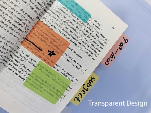 ELII 500 PCS Clear Sticky Index Tabs - Perfect for Annotating Books & Organizing Notebooks