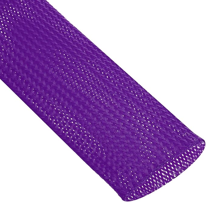 uxcell Expandable Sleeving, 2-inch 10ft Cable Sleeve, Purple