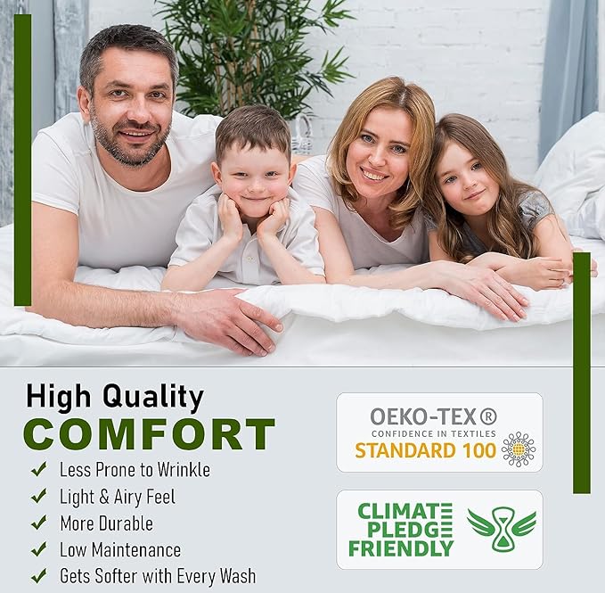 RUVANTI 100% Cotton Twin XL Sheet Sets, 3 Pieces, Soft & Breathable Percale Weave Bedding, Deep Pocket 16", Hotel Standard, Crisp Cool Feel, Durable, Perfect Size Floral Sheets, Twin Spring