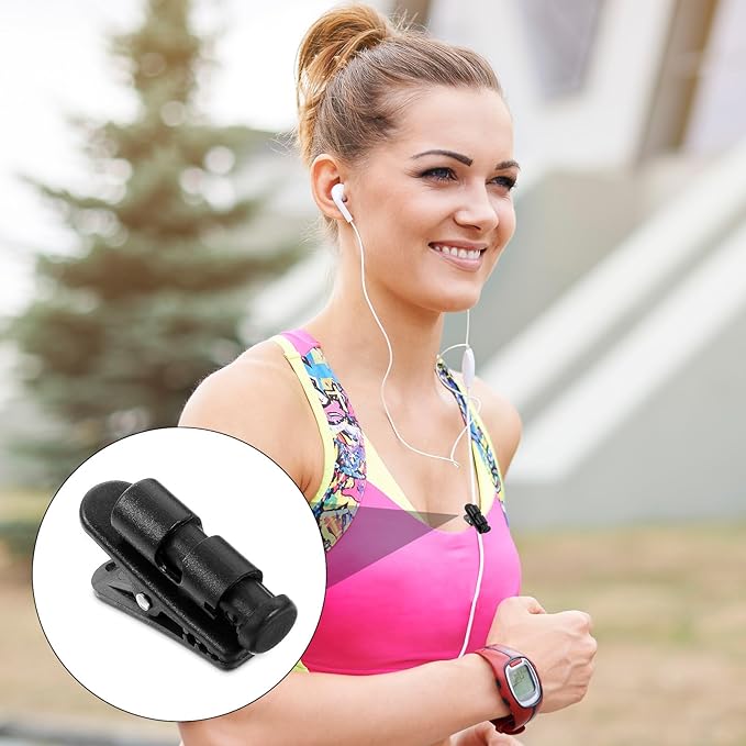 10PCS Wire Clips for Cords Headphone Clips Headset Cable Clip for Earphone Cable Cord Clamp Collar Headset Clamp Clothing Clip Earphone Earbud Cables Clipe, Fixing 2-4mm Headphone Wire