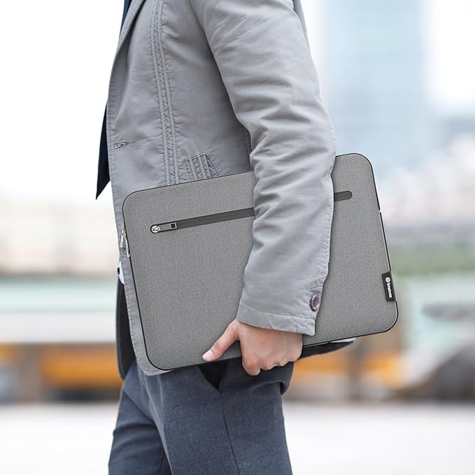 Smatree SlimPro Laptop Sleeve Case for 16 inch HP ZBook 8 G1i, HP Laptop Case with Swift-Access Accessory Pocket, Patented Super-Corner Design, Light Grey (S619LG)