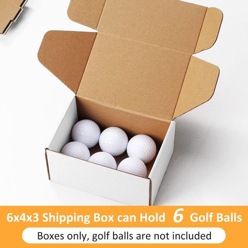 Eupako Small Shipping Boxes - 6x4x3 White Corrugated Cardboard | 25 Pack for Small Business Packaging