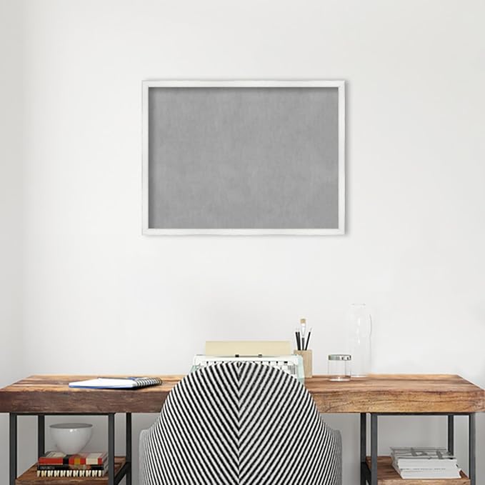 Amanti Art White Framed Magnetic Board 19x25 Medium Vision Board for use with Magnets, 100% Metal Sheet to Display Items as Office Decor or for Home Organization in mudroom, Kitchen or Kids Room