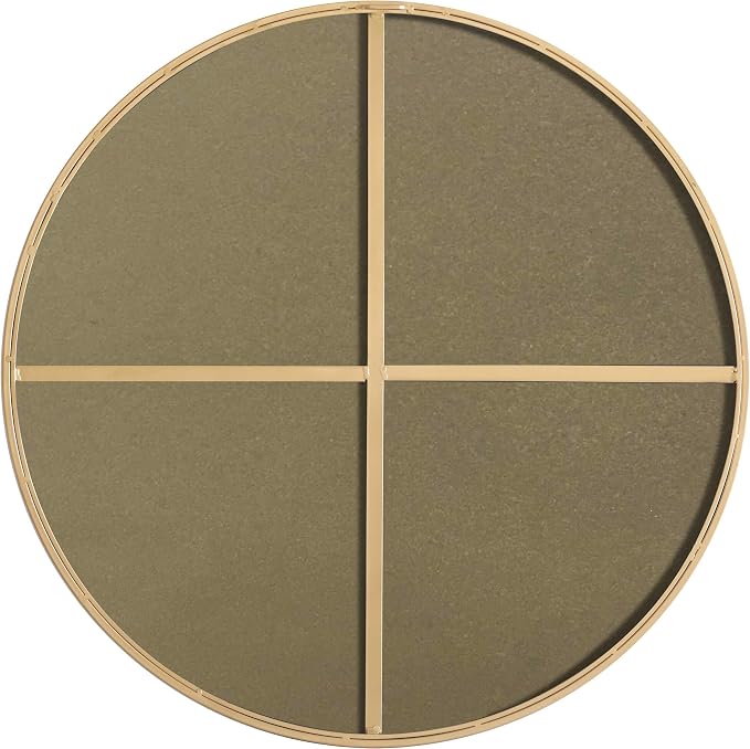Elegant Decor Eternity 36" Round Metal Frame Mirror in Black