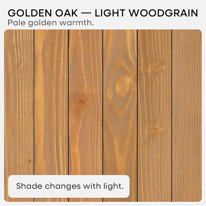 Homeforia 42 inch Golden Oak Floating Shelf, High End Solid Real Wood 42inch Small Floating Shelves for Wall Mounted, Oak Wooden 42in Floating Shelves, Heavy Duty Bracket, 42 X 6.5 X 1.75 in, Set of 3