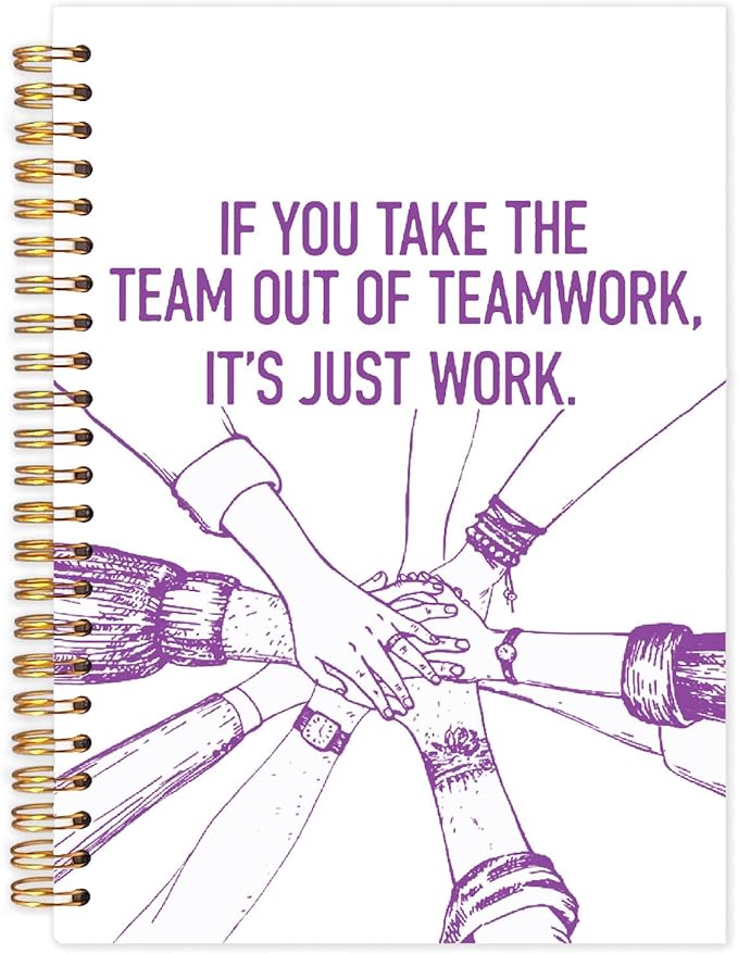 Yhtrg Welcome to the Team Gifts Spiral Notebooks, Gifts for Team Members at Work, Teams Appreciation Gift for Employees, Purple Journal Notebook for Women Men Coworkers, 5.5x8.3 Inch