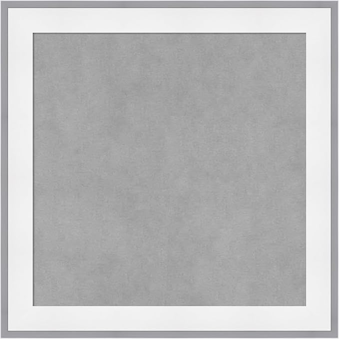 Amanti Art White Framed Magnetic Board 19x19 Small Vision Board for use with Magnets, 100% Metal Sheet to Display Items as Office Decor or for Home Organization in mudroom, Kitchen or Kids Room