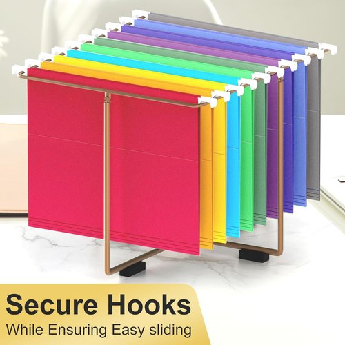 Organize Your Space with Skiennix Hanging File Folders - 50 Pack, Letter Size, 10 Vibrant Colors