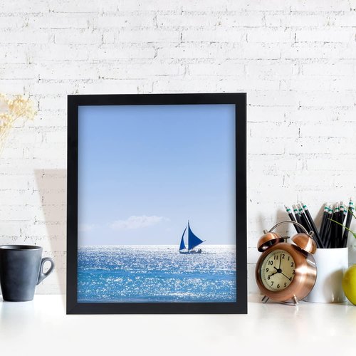 HUKONHEP Black Picture Frames - 18x20 Wall Gallery Frames with Plexiglass | Horizontal & Vertical Display