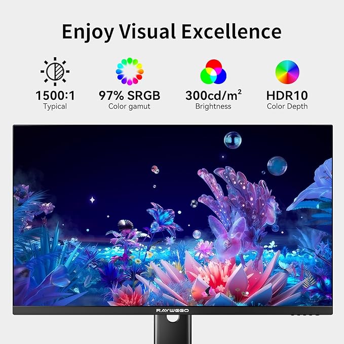 27 Inch QHD(2560 * 1440) 100Hz Computer Monitor,Anti-Blue Light Screen,100% High Color Gamut, 99% sRGB,Support FreeSync,PC Monitor for Casual Gaming and Working,HDMI,DP,USB,AUX